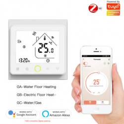 Thermostat Zigbee Blanc plancher chauffant électrique BHT-002 - MOES